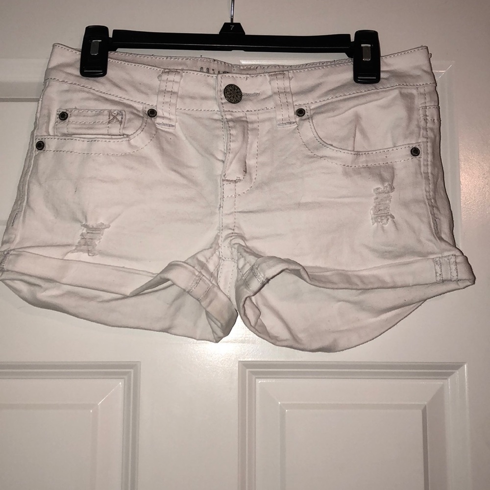White Denim Shorts
